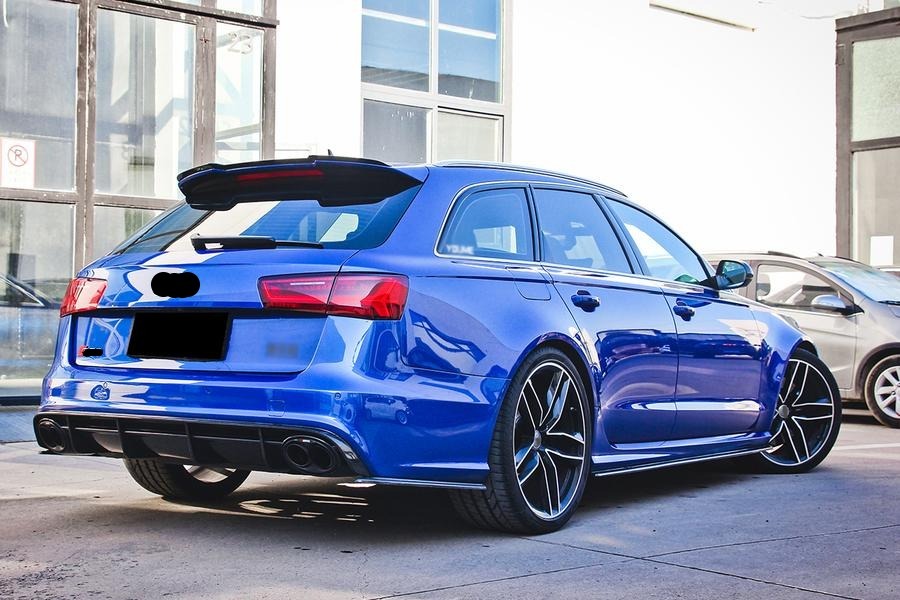 CARBONADO CF8363MTN-CA 2013-2018 Audi RS6 Avant MN Style Carbon Fiber Rear Cap Splliter