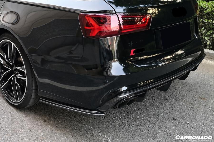 CARBONADO CF8363MTN-CA 2013-2018 Audi RS6 Avant MN Style Carbon Fiber Rear Cap Splliter