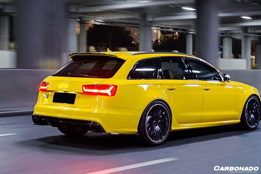 CARBONADO CF8363MTN-CA 2013-2018 Audi RS6 Avant MN Style Carbon Fiber Rear Cap Splliter