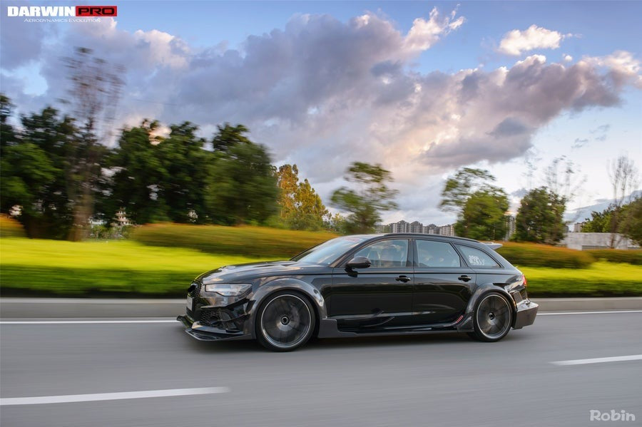 DARWINPRO AERODYNAMICS PCF8363BKSS FULL KIT WITH HOOD 2013-2018 Audi RS6 Avant Bkss Style Wide Body Full Body Kit