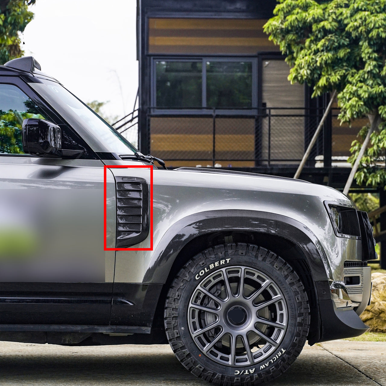 CARBON FRONT FENDER TRIM COVERS for LAND ROVER DEFENDER L663 90 / 110 2020+