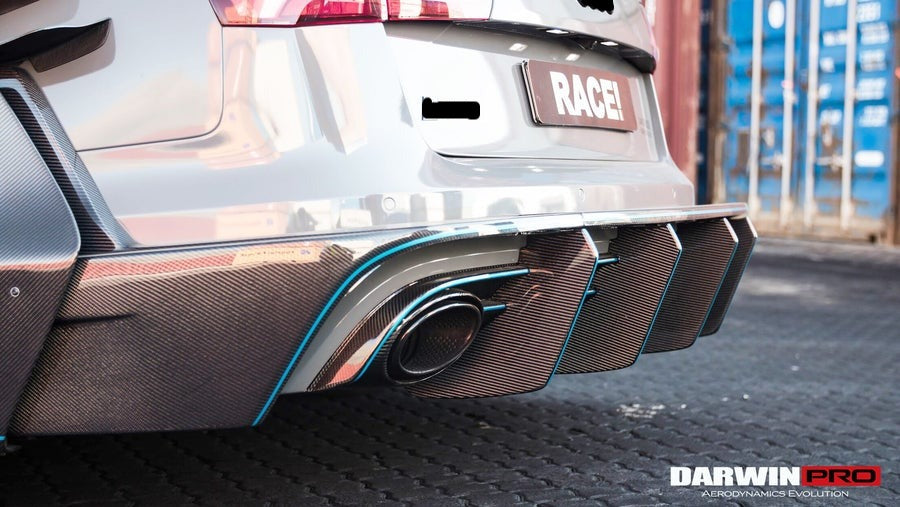DARWINPRO AERODYNAMICS PCF8363BKSS FULL KIT WITH HOOD 2013-2018 Audi RS6 Avant Bkss Style Wide Body Full Body Kit