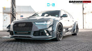 DARWINPRO AERODYNAMICS PCF8363BKSS FULL KIT WITH HOOD 2013-2018 Audi RS6 Avant Bkss Style Wide Body Full Body Kit