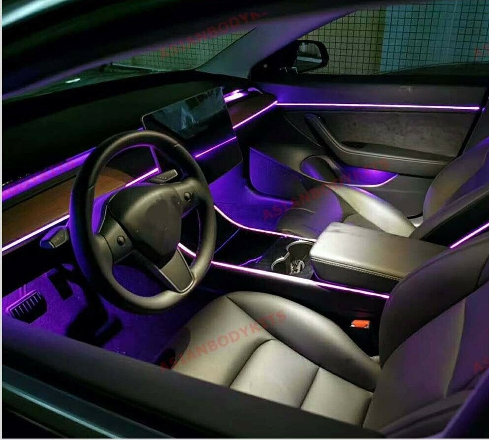 AMBIENT LIGHT TRIM KIT FOR TESLA MODEL 3 2016+ 64 Colors