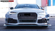 DARWINPRO AERODYNAMICS PCF8363BKSS FULL KIT WITH HOOD 2013-2018 Audi RS6 Avant Bkss Style Wide Body Full Body Kit