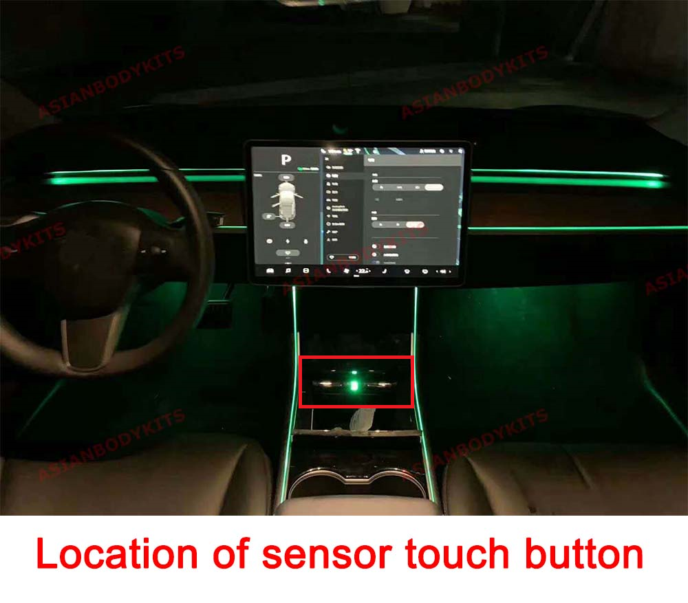 AMBIENT LIGHT TRIM KIT FOR TESLA MODEL 3 2016+ 64 Colors