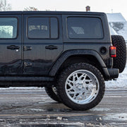 We manufacture premium quality forged wheels s for Jeep Wrangler in any design, size, color  Wheel size:  7.5 x 18 ET 44 26x16 24x14 22x12 6x120 6x139.7 66.9 100.3 Pickup Big Big Wheel 