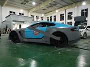 Aston Martin VANTAGE V12 GT3 wide body kit front bumper rear bumper side skirts fenders spoiler hood sport