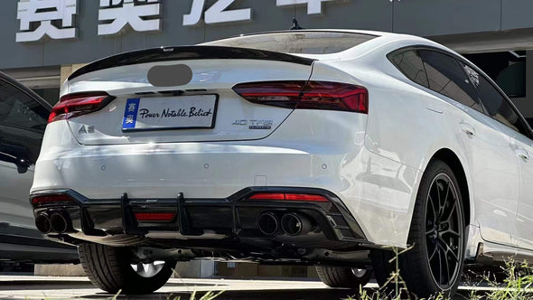 KARBEL CARBON DRY CARBON FIBER REAR DIFFUSER VER.1 WITH BRAKE LIGHT FOR AUDI S5 & A5 S LINE 2020-ON B9.5