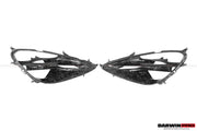 2017-2020 McLaren 720s Dry Carbon Fiber Headlight Inserts Tim Replacement