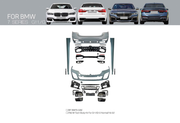 760 M-TECH BODY KIT for BMW 7-SERIES G11 G12 2019 - 2023  Set includes:  Front Bumper Assembly Side Skirts Rear Bumper Assembly Rear Diffuser with Exhaust Tips