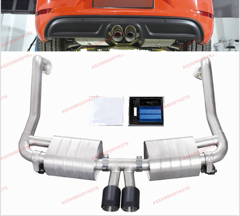 VALVED EXHAUST CATBACK for PORSCHE 718 BOXSTER 982 CAYMAN 2017+
