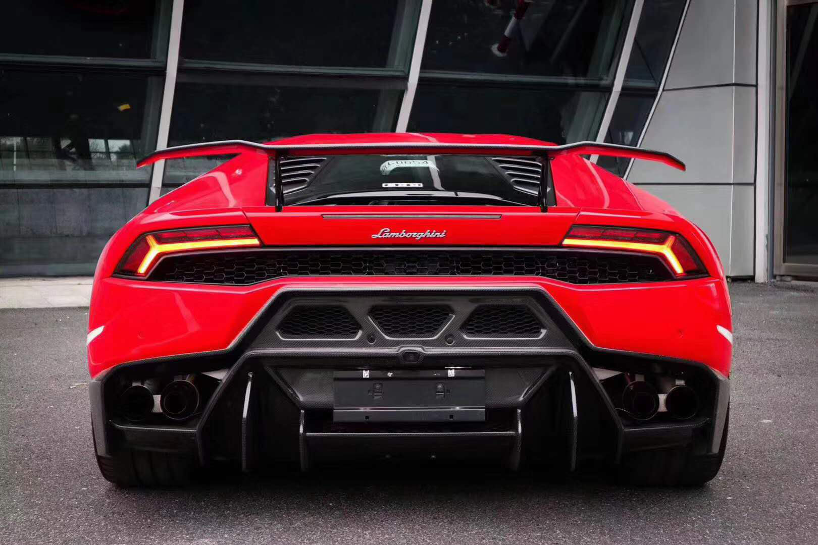 CARBON FIBER REAR BUMPER VRS for LAMBORGHINI HURACAN LP610 LP580 2014 - 2019 - Forza Performance Group