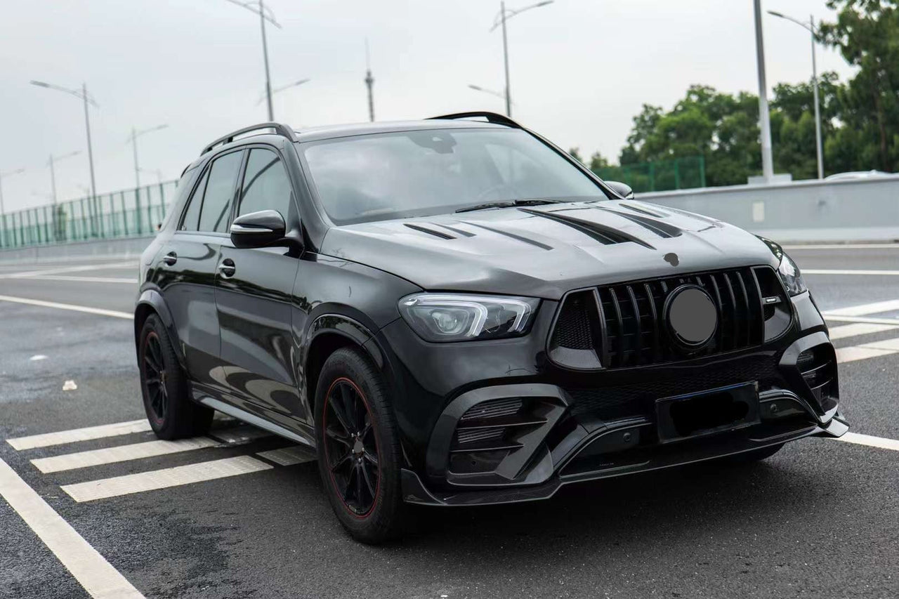 800 ROCKET Dry Carbon Body Kit For Mercedes Benz AMG GLE 63 V167 2018+  Set include:    800 ROCKET Front Lip 800 ROCKET Front Lip Add-on Parts  800 ROCKET Front Grille 800 ROCKET Rear Diffuser  800 ROCKET Fender Flares Material: Dry Carbon