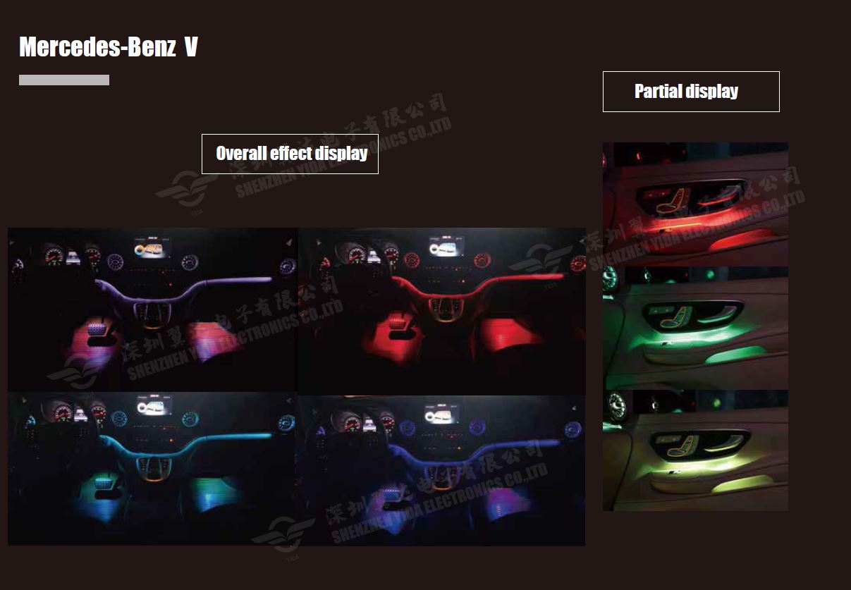 MErcedes benz V class W447 64 colors air vents interior