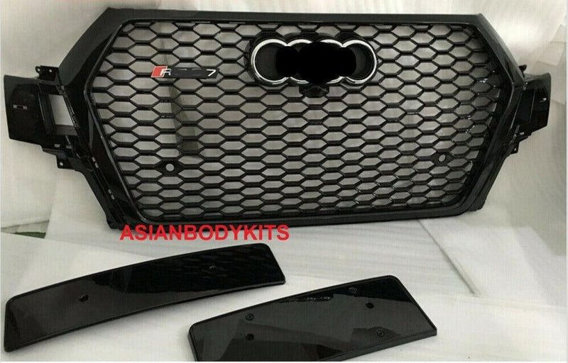 RSQ7 STYLE FRONT GRILLE BLACK HONEYCOMB MESH for AUDI Q7 4M 2015 - 2019