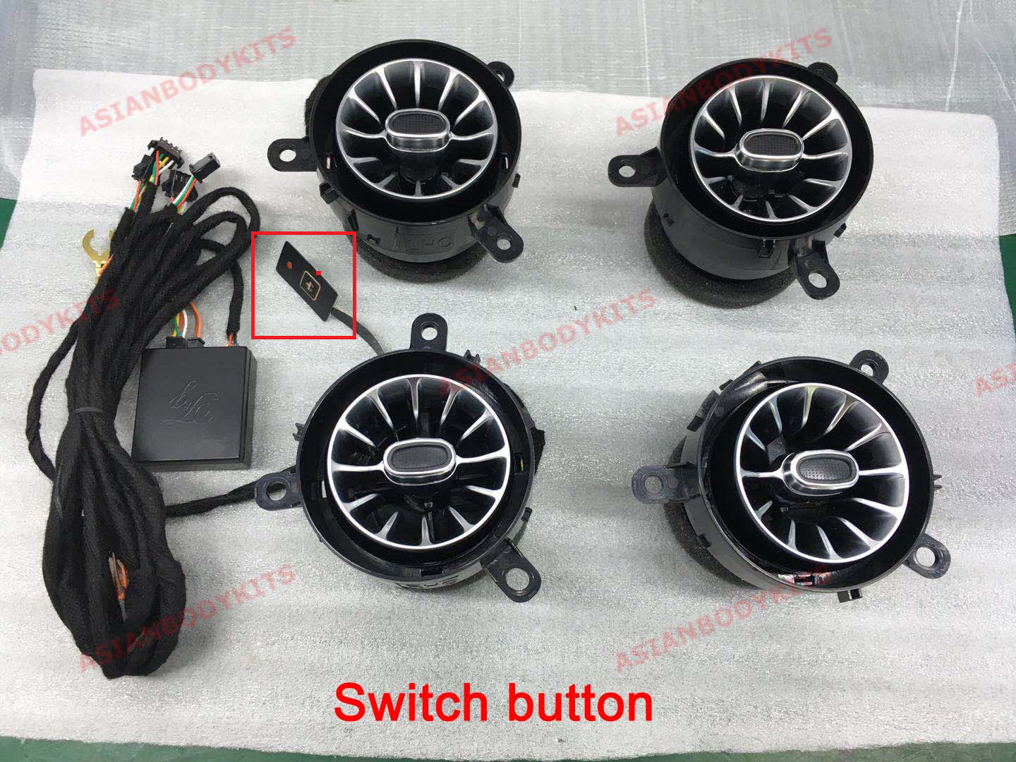Air vents with ambient light for Jeep Wrangler JL 2018+ 12 Colors