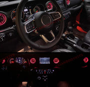Air vents with ambient light for Jeep Wrangler JL 2018+ 12 Colors