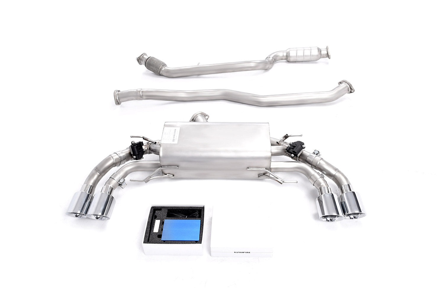 VALVED EXHAUST CATBACK MUFFLER and DOWNPIPE CATLESS CATTED for Alfa-Romeo Giulia 2.0T 2015-2022