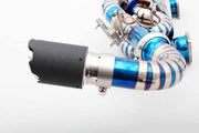 VALVED EXHAUST CATBACK MUFFLER for ASTON MARTIN VANTAGE V8 4.0T 2018+ SS304

Valved exhaust, meaning that has remote, controlled valves - allowing a switch between an aggressive loud sports sound and a sound that is closer to the OEM sound

Set includes:

Front Pipe
Muffler

Factory exhaust tips must be reused

Material: Titanium, Stainless Steel

Optional: We can offer downpipe and catless downpipe
