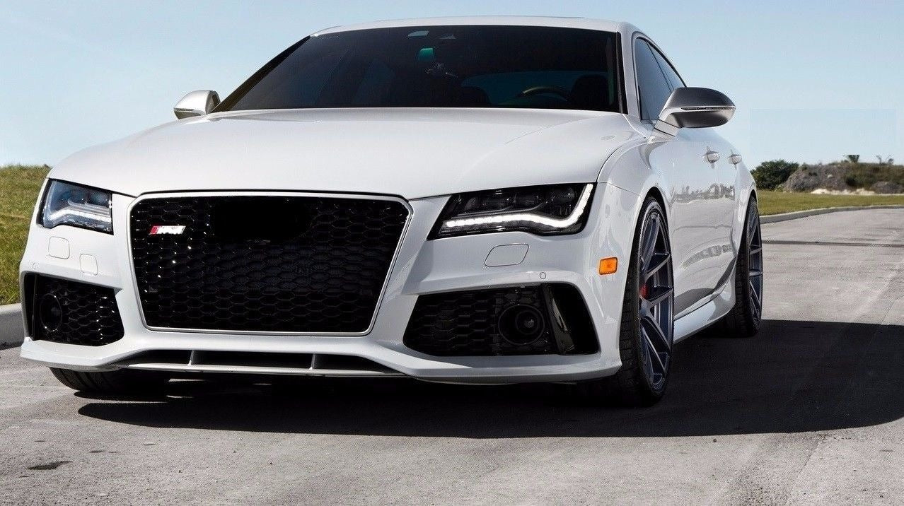 RS STYLE FULL CONVERSION BODY KIT for AUDI A7 4G8 | S7 | RS7 4G 2010 - 2015  Set includes:  Front Bumper Front Grille Side Skirts Rear Diffuser with Exhaust Tips