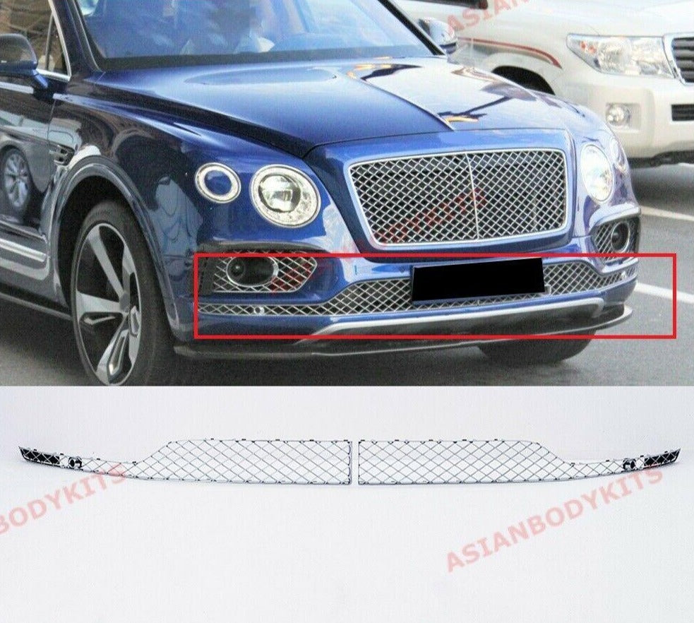  BENTLEY BENTAYGA CHROME LOWER MESH for FRONT BUMPER 2015 - 2020