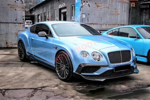 CARBON FIBER SIDE SKIRTS ADD ONS for BENTLEY CONTINENTAL GT GTC 2011 - 2018