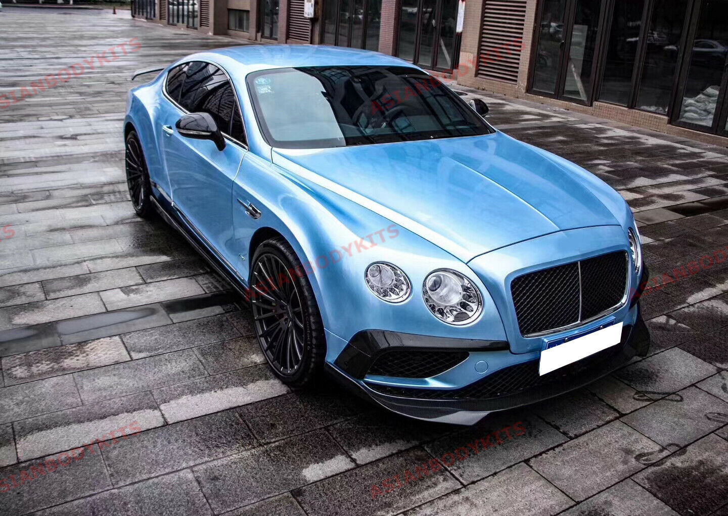 CARBON FIBER SIDE SKIRTS ADD ONS for BENTLEY CONTINENTAL GT GTC 2011 - 2018