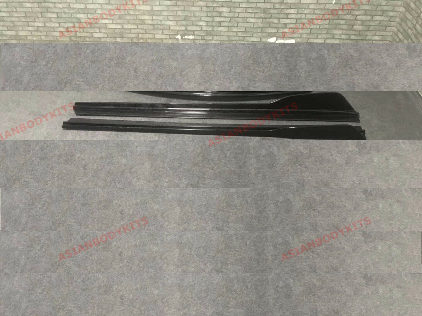 CARBON FIBER SIDE SKIRTS ADD ONS for BENTLEY CONTINENTAL GT GTC 2011 - 2018