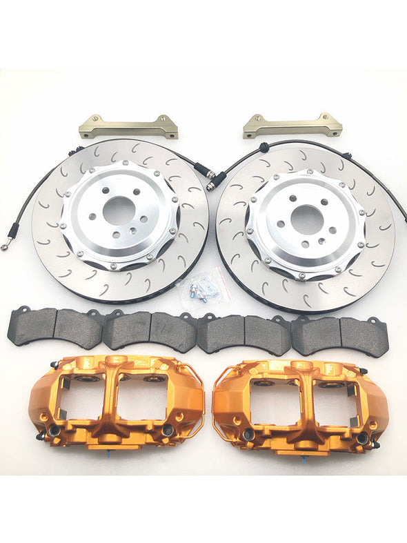 FORZA BIG BRAKE KIT for BMW 3 SERIES F30 FACELIFT 2015-2020 Custom made with proven design and technology. From everyday use to professional racing, depending on the characteristics chosen. You can choose: Different designs of the caliper Front calipers 6-pots / Rear calipers 4-pots Brake disc optionally floating, electric rear brakes caliper Different colors Different logos What is included in the brake package: - brake calipper ; - brake rotors ( discs ) ; - brake hoses ; - brake pads ;