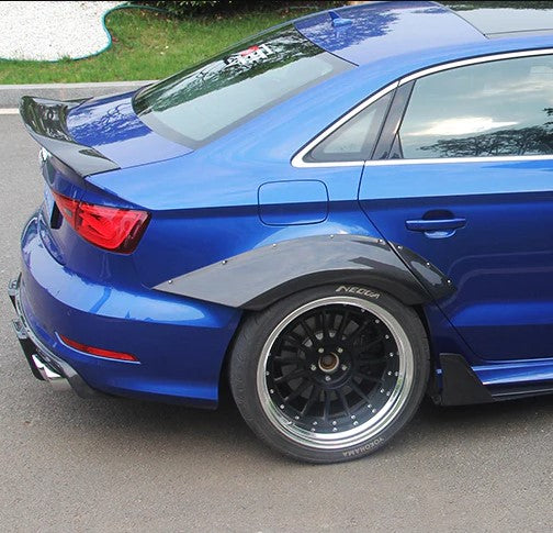 BKSS STYLE CARBON FIBER FENDER FLARES for AUDI S3 A3 2013 - 2016