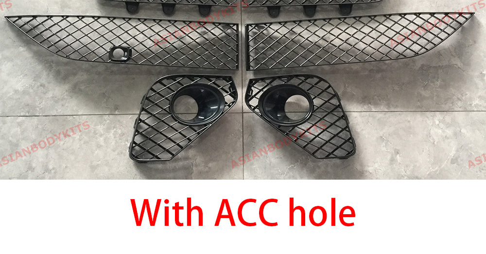 Black front bumper lower mesh grille kit for Bentley Continental GT V8 W12 2018+