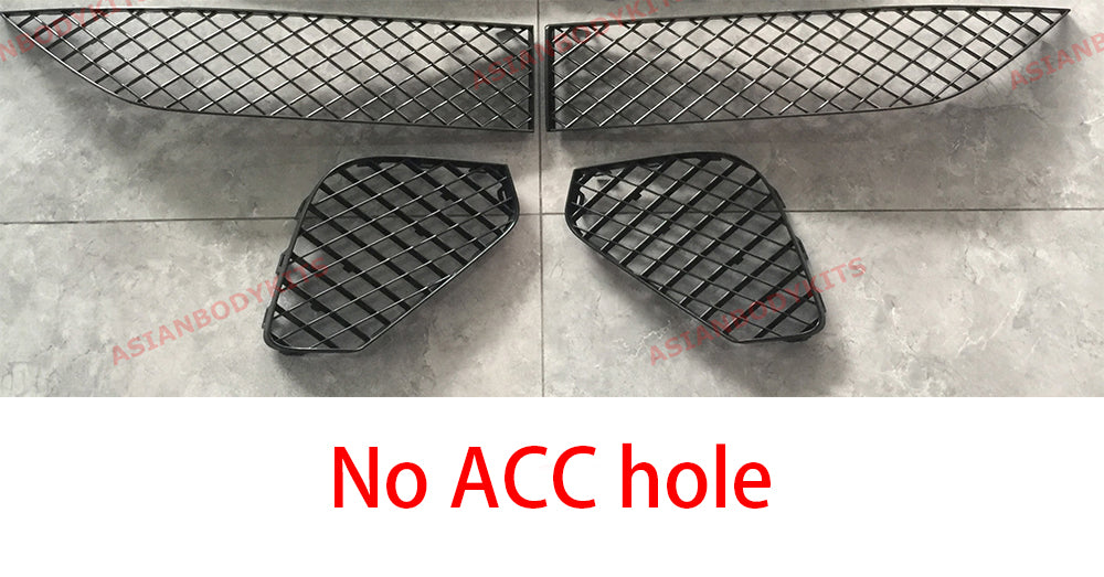 Black front bumper lower mesh grille kit for Bentley Continental GT V8 W12 2018+