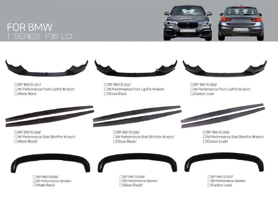 PARTS FOR BMW 1 SERIES F20 2017-2020 M-TECH