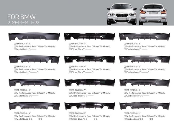 PARTS FOR BMW 2 SERIES F22 M-tech 2014+