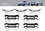 BMW-4-PARTS-FRONT-LIP-REAR-DIFFUSER-SIDE-BUMPER-SKIRT-G22-G26-2020-2021-G28-m-tech-LCI-GT-m-performance