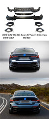 BMW-4-REAR-DIFFUSER-BODY-KIT-PARTS-G22-2020-NEW-EXHAUST-TIPS