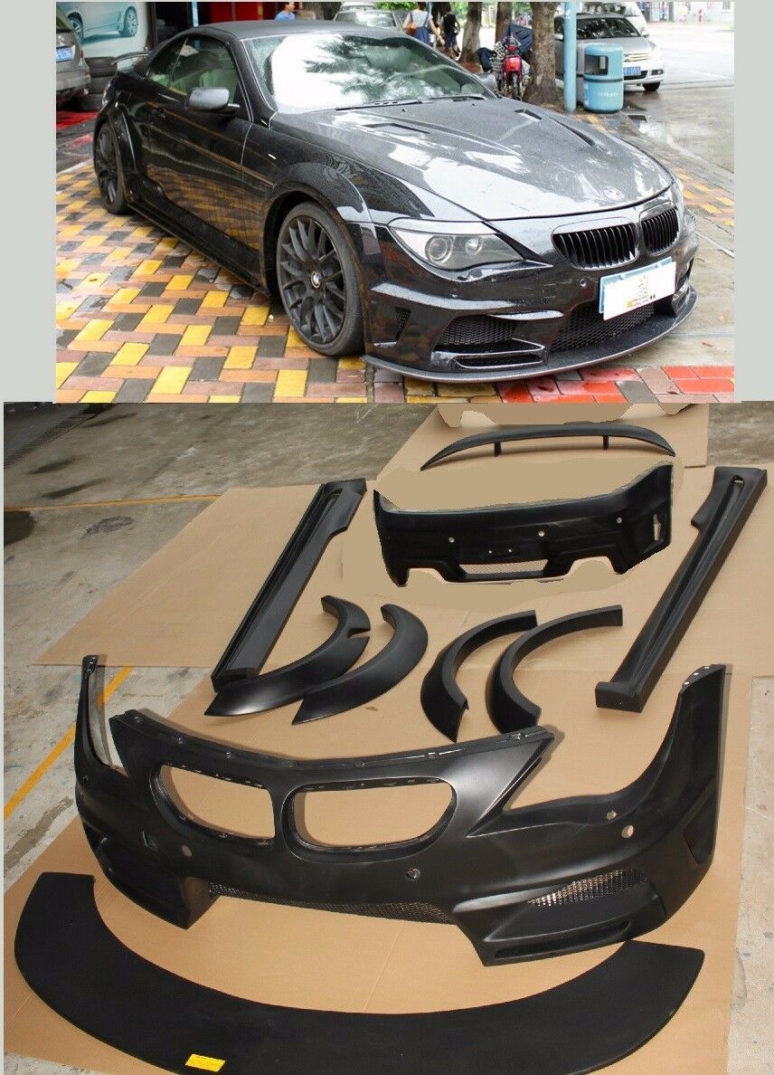 WIDE BODY KIT FOR BMW 6 SERIES E63 E64 M6 630i 645i 650i 2003 2010 wide-body-kit-for-bmw-6-series-e63-e64-m6-630i-645i-650i-2003-2010