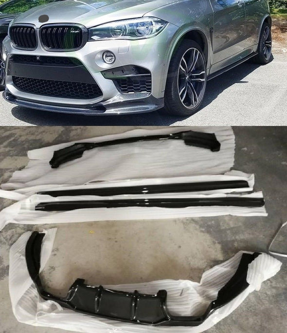  BMW F85 X5m Carbon Fiber Body Kit Front Lip Side Skirts Rear Diffuser