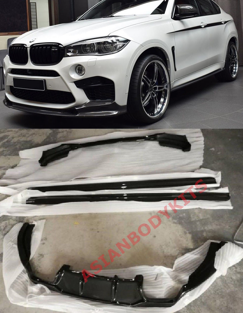 BMW F86 X6m Carbon BODYKIT front lip side skirts rear diffuser