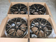811 M STYLE We manufacture premium quality forged wheels rims for   BMW iX iX40 iX50 iX60M 2021+ in any design, size, color.  Wheels size:  Front 22 x 9,5 ET 37  Rear 22 x 9,5 ET 37  Forged wheels can be produced in any wheel specs by your inquiries and we can provide our specs  Compared to standard alloy cast wheels, forged wheels have the highest strength-to-weight ratio; they are 20-25% lighter while maintaining the same load factor.  Finish: brushed, polished, chrome, two colors, matte, satin, gloss