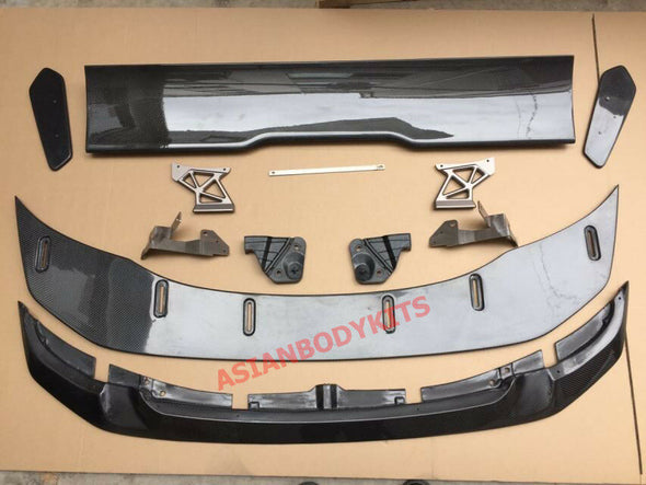for BMW M4 F82 GTS style CARBON FRONT LIP and CARBON FIBER TRUNK SPOILER wing