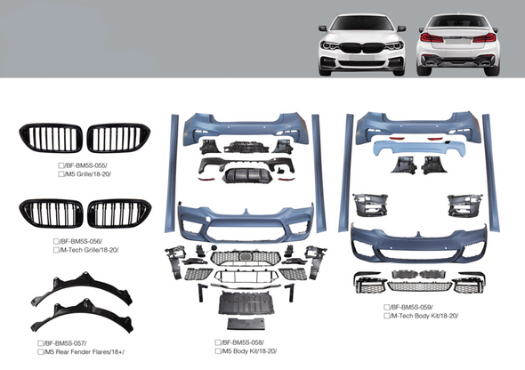 Body Kit for BMW 5 Series M5 Grille, M-Tech Grille, M5 Rear Fender Flares 