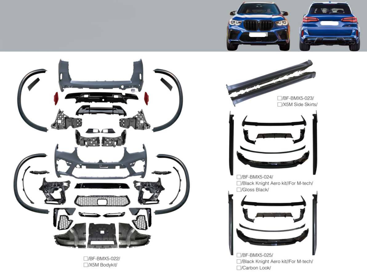 Body Kit for BMW X5 G05 F95 X5M Side Skirts CONVERSION BODY KIT