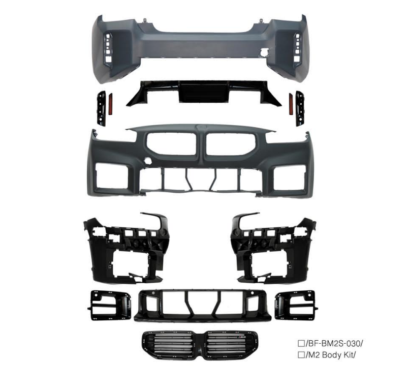 M2 BODY KIT FOR BMW 2 SERIES G42 M-PERFORMANCE 2021+

Set includes:

Front Bumper

Side Skirts
Rear Bumper

Material: Plastic

Note: Professional installation is required.

* Each part can be sent separately. If you need, please contact us.
Keywords ►

M2 Body Kit for BMW 2 Series G42 M-Performance, BMW 2 Series M2 Body Kit, BMW G42 M-Performance Body Kit, BMW 2 Series G42 M2 Kit, M2 Performance Body Kit for BMW 2 Series, Custom M2 Body Kit for BMW 2 Series, BMW M2 Body Kit for G42, BMW 2 Series M-Performan