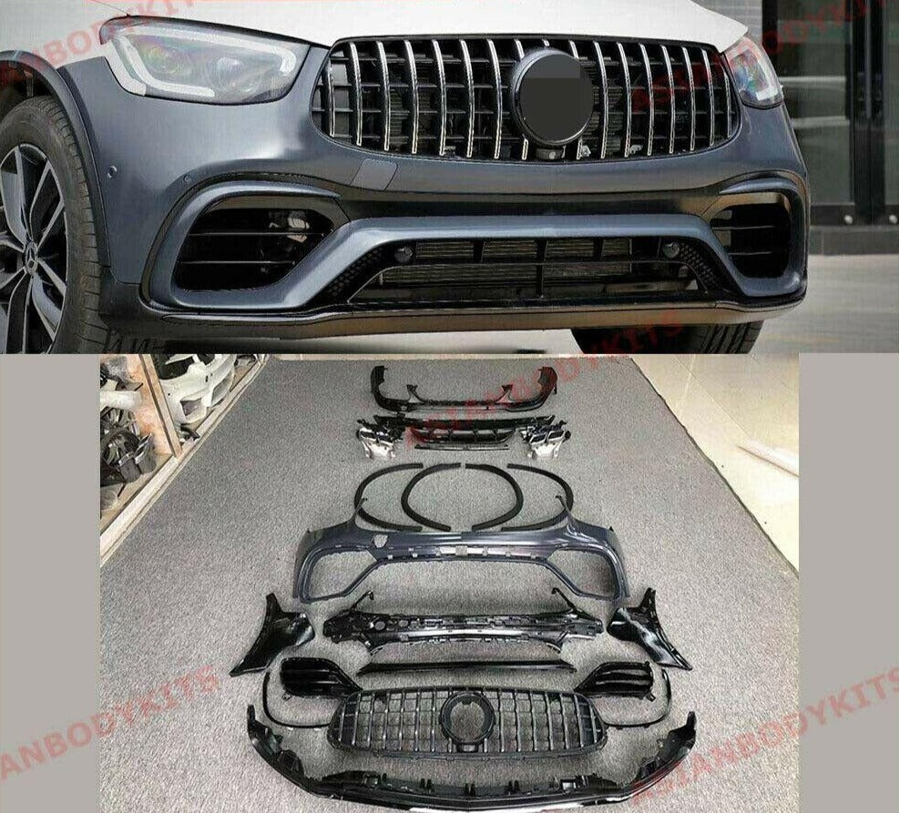 BODYKIT for MERCEDES BENZ GLC X253 AMG 2020+ FRONT BUMPER REAR DIFFUSER