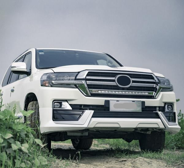 BODY KIT FOR TOYOTA LAND CRUISER 200 LC 200 TD MODEL 2016-2017

Set includes:

Front bumper
Rear bumper

Material: PP+ABS

Note : Each part of this kit can be sent separately. Please contact us if you need a specific part.