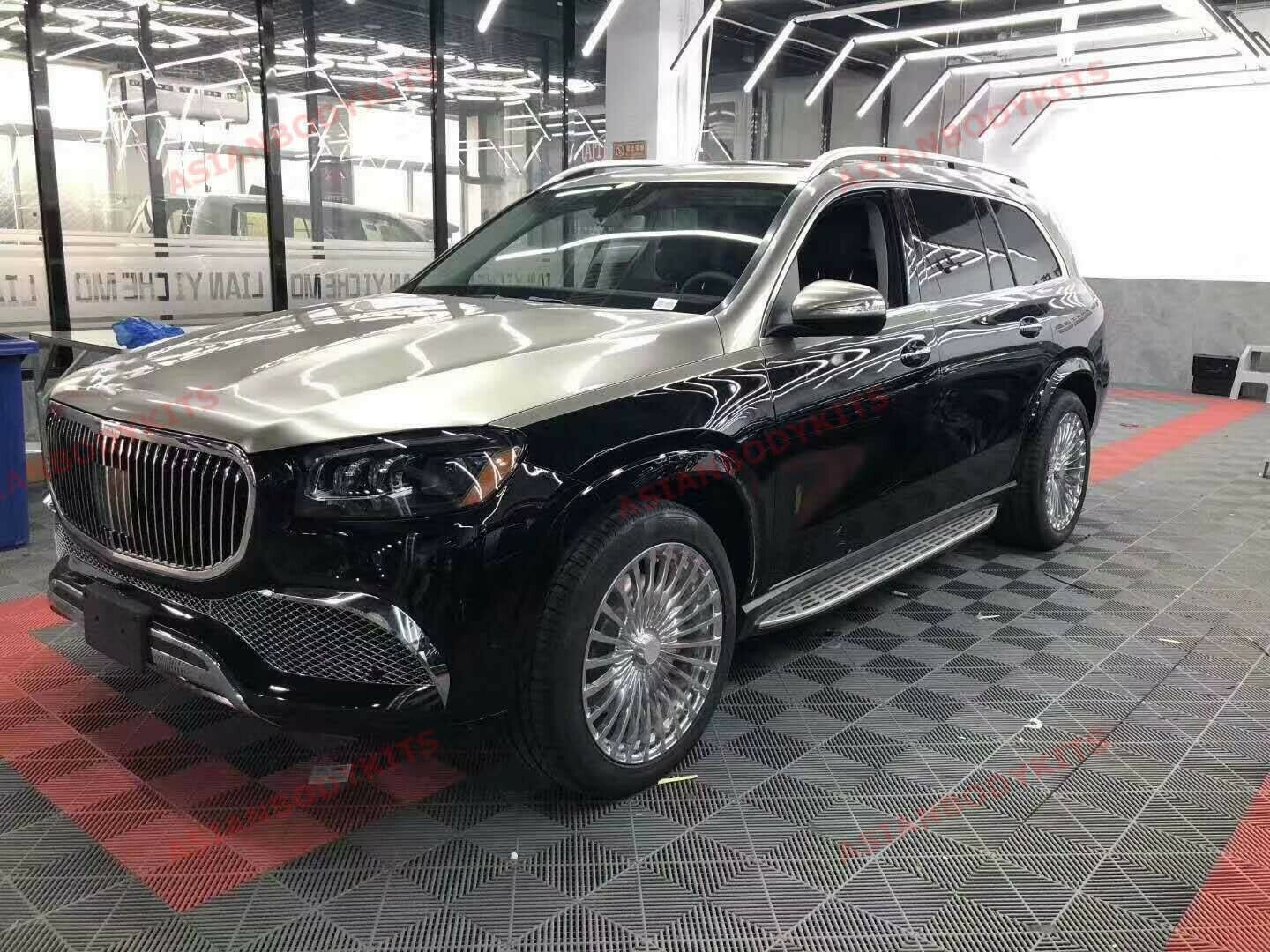 Body kit for Mercedes Benz GLS X167 GLS Maybach 2020+ Set include:  Front bumper assembly Front grille Front fender flares Rear fender flares Rear bumper assembly Material: ABS plastic  NOTE: Professional installation is required  SHIPPING NOTE: WE SHIP WORLDWIDE to LOCAL INTERNATIONAL AIRPORT only!!! NOT DOOR TO DOOR
