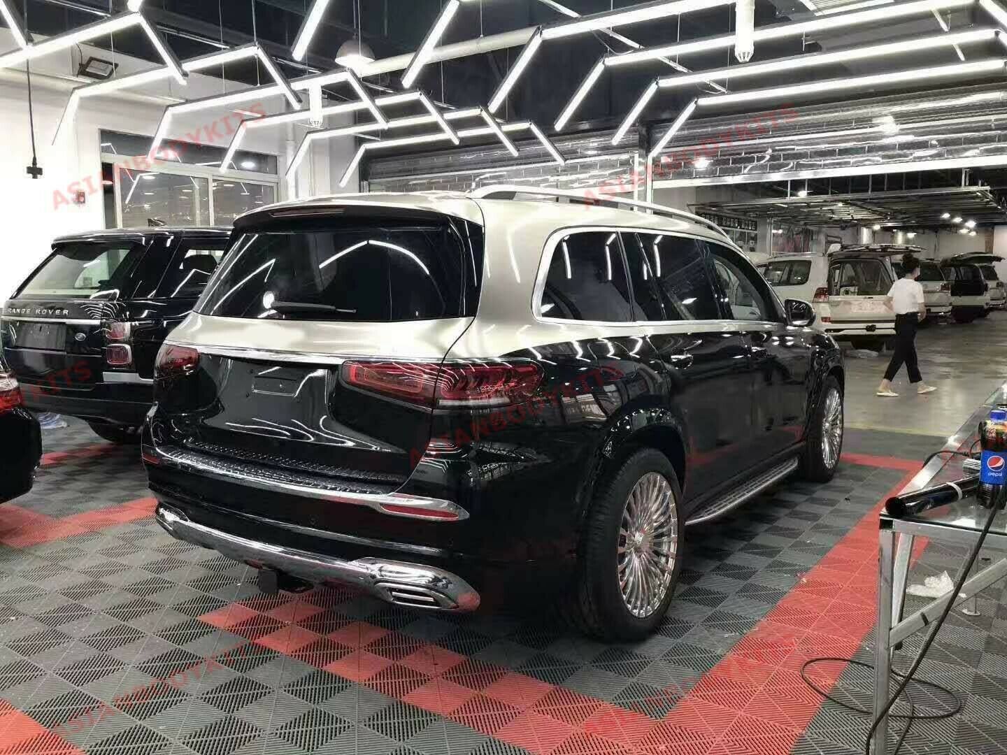 Body kit for Mercedes Benz GLS X167 GLS Maybach 2020+ Set include:  Front bumper assembly Front grille Front fender flares Rear fender flares Rear bumper assembly Material: ABS plastic  NOTE: Professional installation is required  SHIPPING NOTE: WE SHIP WORLDWIDE to LOCAL INTERNATIONAL AIRPORT only!!! NOT DOOR TO DOOR