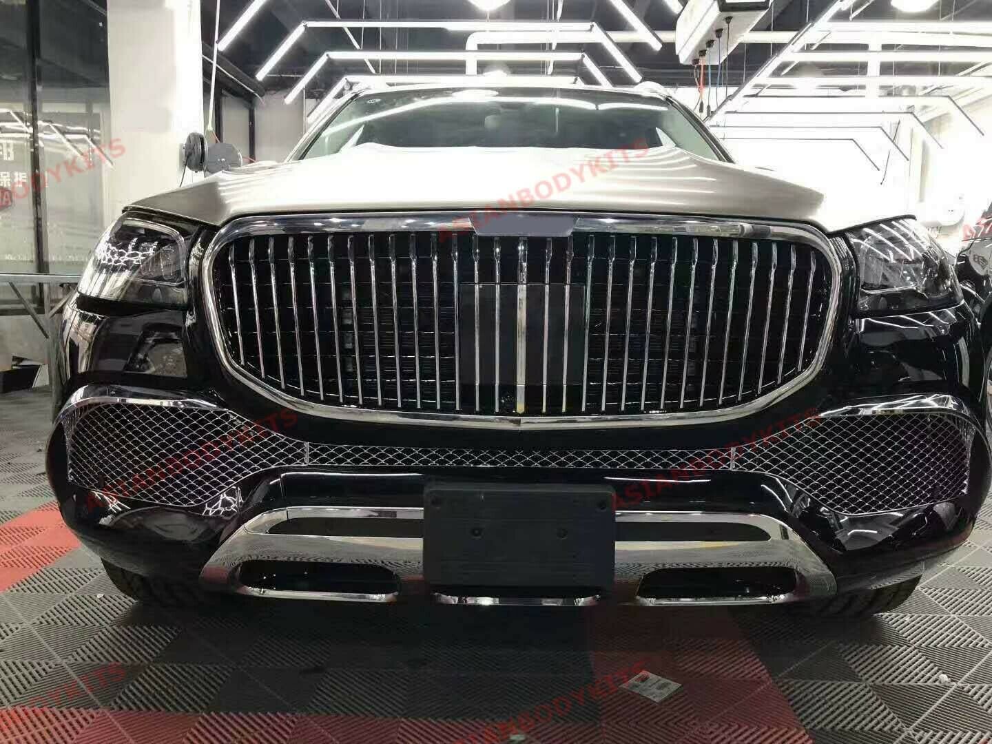 Body kit for Mercedes Benz GLS X167 GLS Maybach 2020+ Set include:  Front bumper assembly Front grille Front fender flares Rear fender flares Rear bumper assembly Material: ABS plastic  NOTE: Professional installation is required  SHIPPING NOTE: WE SHIP WORLDWIDE to LOCAL INTERNATIONAL AIRPORT only!!! NOT DOOR TO DOOR